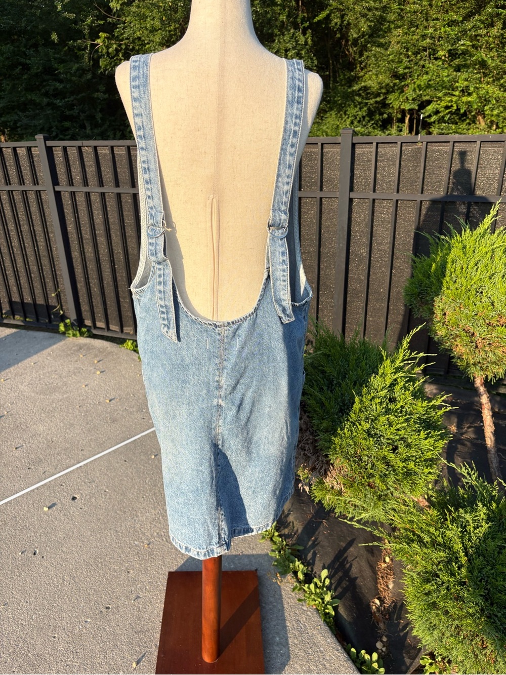 Free People We The Free High Roller Skirtall Denim Dress Size L. NWOT - Picture 3 of 8
